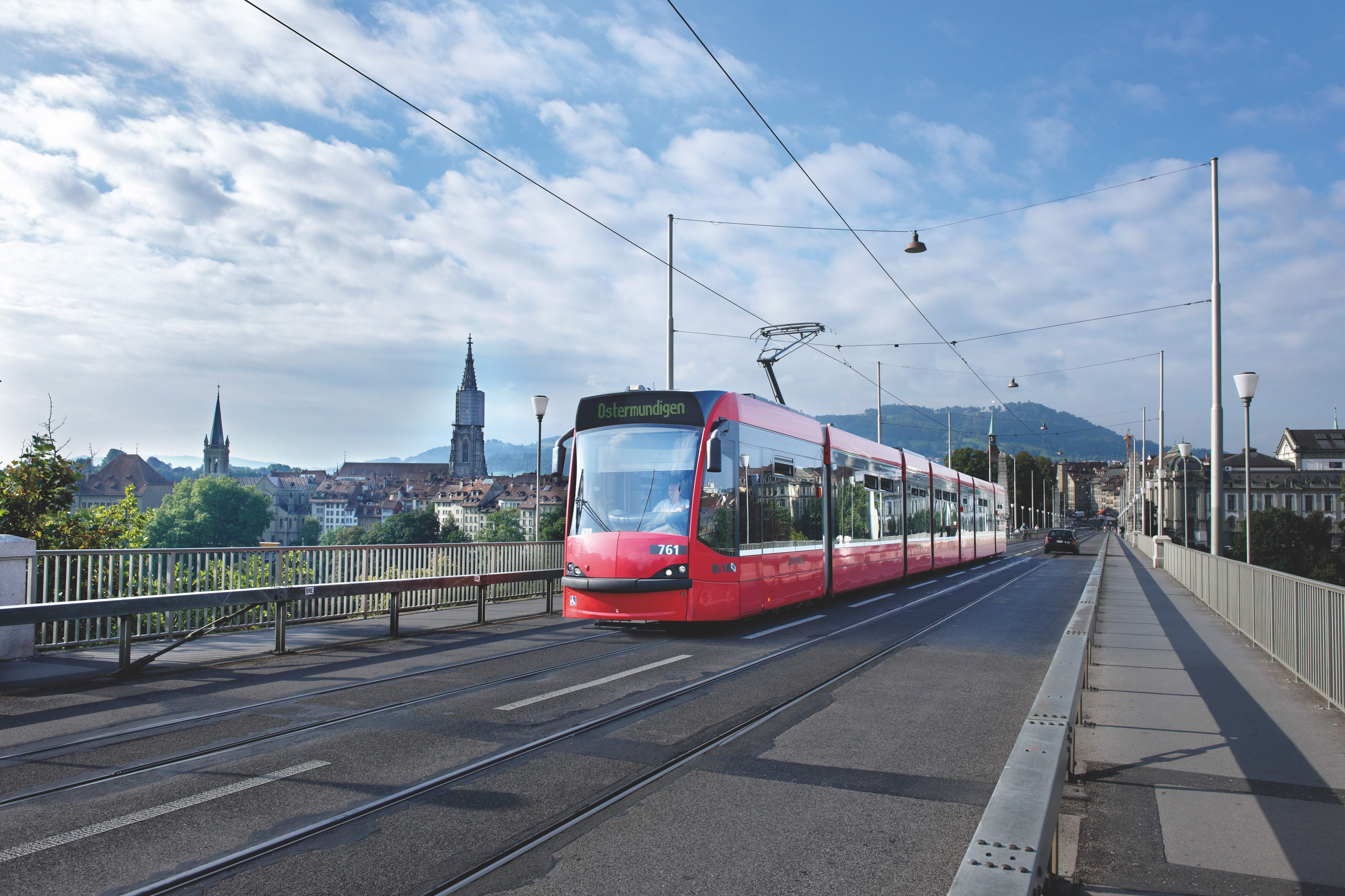 Visualisation vom künftigen Tram Bern Ostermundigen