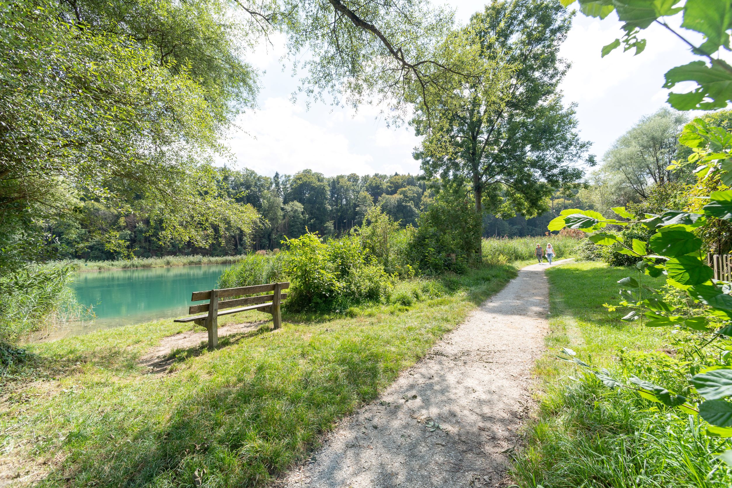 Wohlen, Schlossmatte, Uferweg (Beispiel See- und Flussufer-Projekt Tiefbauamt Kanton Bern), Bild: B. Devènes, 2021Mühleberg, Rewag, Freifläche (Beispiel See- und Flussufer-Projekt Tiefbauamt Kanton Bern), Bild: B. Devènes, 2021